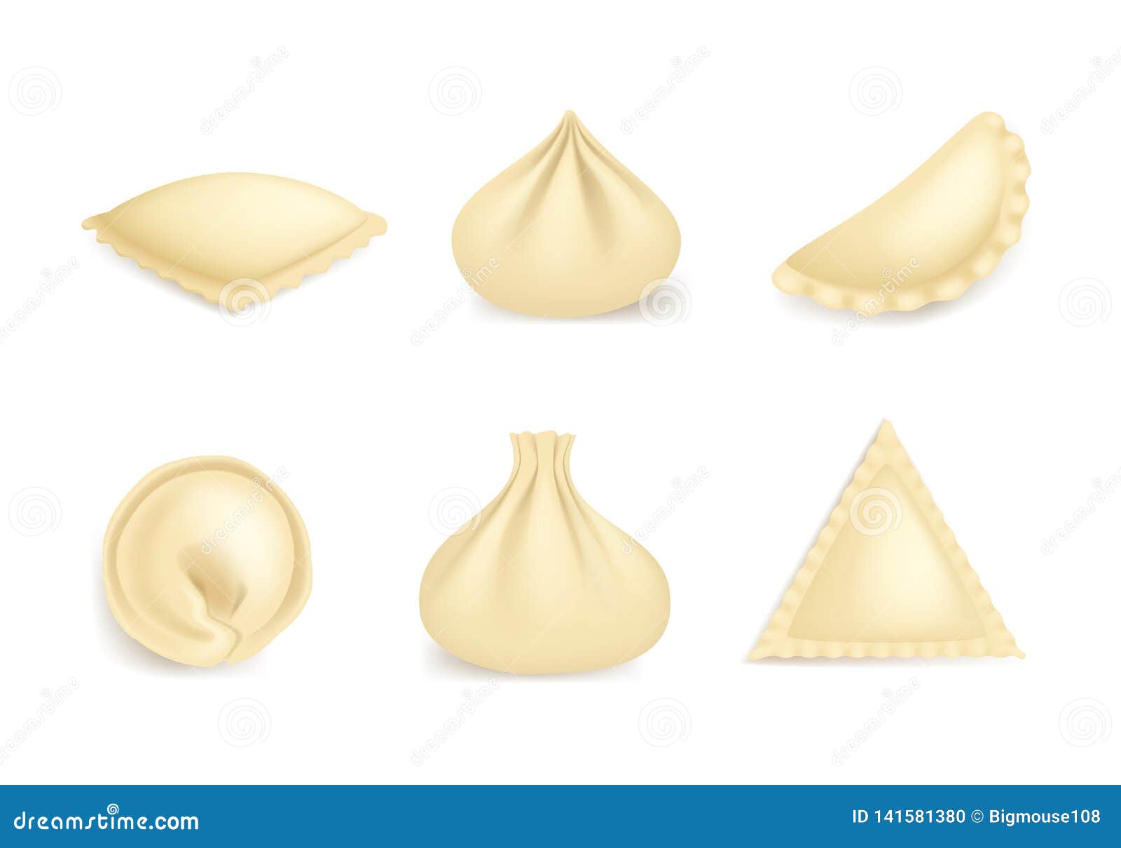 Пельмени,хинкали вектор